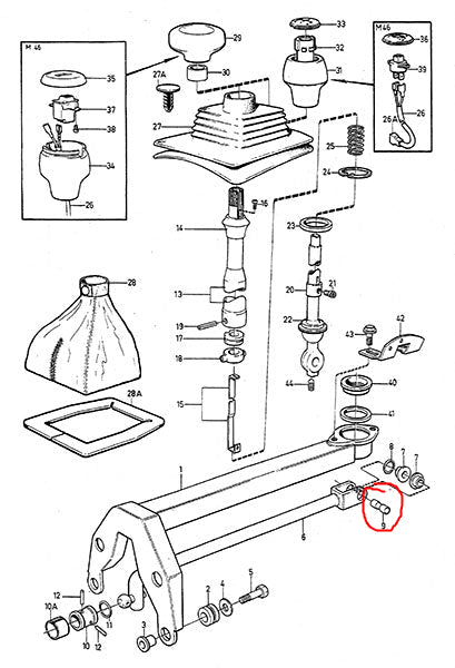 Shifter Gear selector Dowel Pin Volvo 240 740 940 M45-46-47