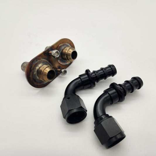 V8 90 degree 240 Heater core firewall port 303 stainless steel 1975-1993 240