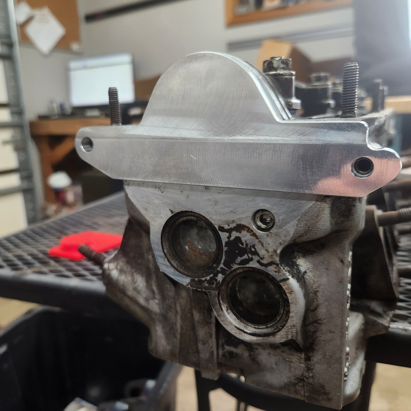 Billet STS Rear Cam Plug Retainer Plate Volvo B230 Engines 530 cylinder heads