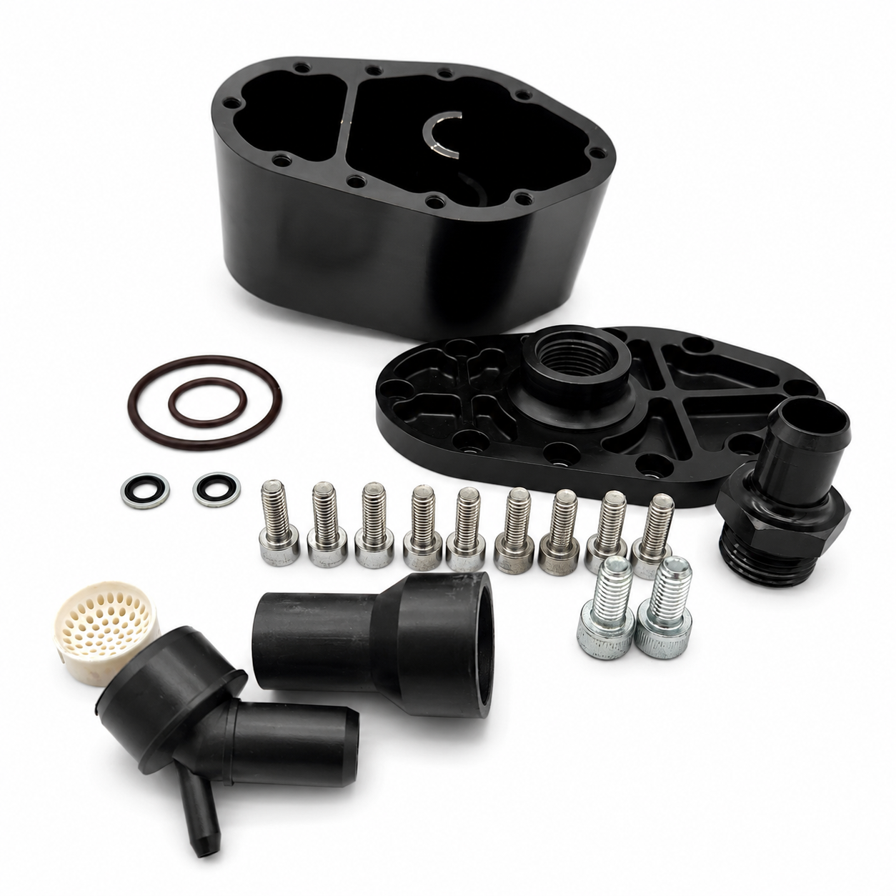 ボルボ240 フューエルディスビ？ Billet Red Block PCV Box Volvo 240 740 940 Turbo and Non Turbo