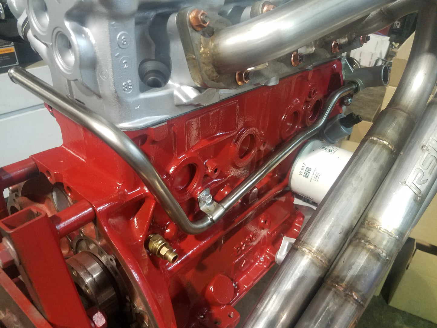 STS Machining Stainless Steel Coolant Pipe B230 Volvo Engines Fits All Non Turbo and Turbo Air-Oil Cooled Models